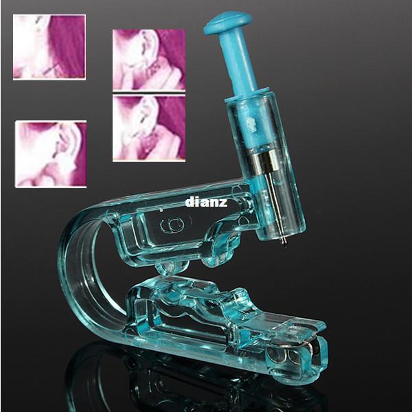 Fashion Hot Women No Pain Ear Piercing Kit Disposable Safe Sterile Body Piercing Gun+Stainless Steel Stud+Alcohol Prep Pad