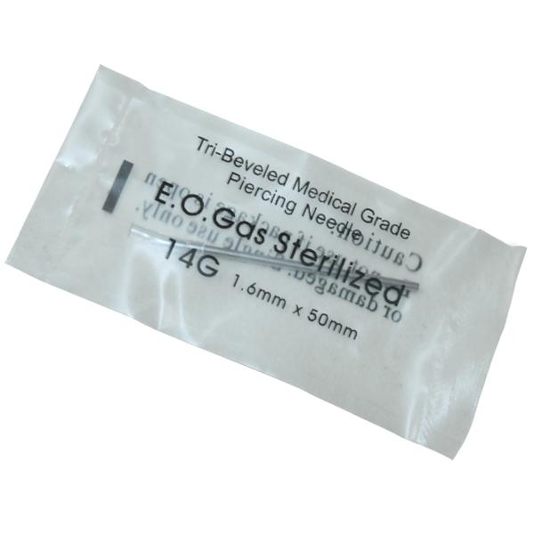14 Gauge 100PC Tattoo Piercing Needles Sterile Disposable Body Piercing Needles 14G For Ear Nose Navel Nipple Free Shipping
