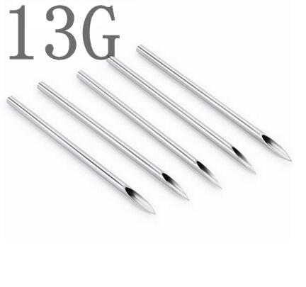 100PC 13G Piercing Needles 13G Sterile Disposable Body Piercing Needles 13G For Ear Nose Navel Nipple Free Shipping