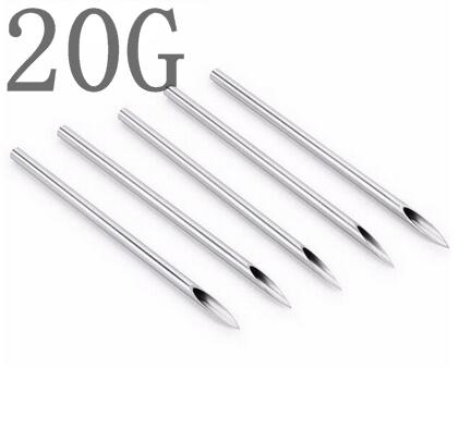 100PC 20G Piercing Needles 20G Sterile Disposable Body Piercing Needles 20G For Ear Nose Navel Nipple Free Shipping