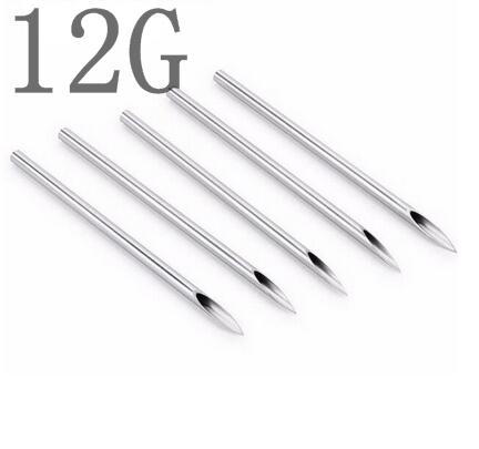 100PC 12G Piercing Needles 12G Sterile Disposable Body Piercing Needles 12G For Ear Nose Navel Nipple Free Shipping