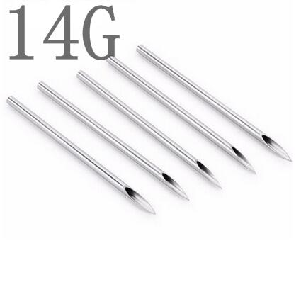 100PC 14G Piercing Needles 14G Sterile Disposable Body Piercing Needles 14G For Ear Nose Navel Nipple Free Shipping