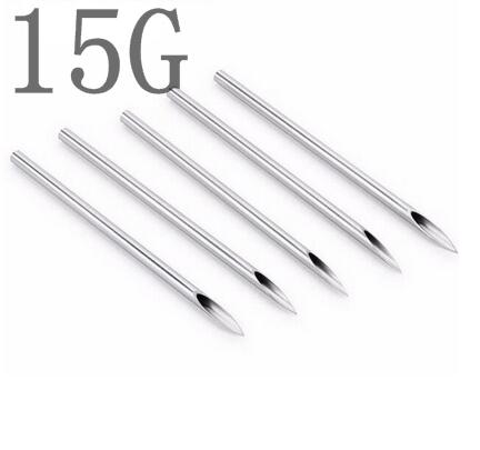 100PC 15G Piercing Needles 15G Sterile Disposable Body Piercing Needles 15G For Ear Nose Navel Nipple Free Shipping