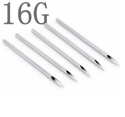 100PC 16G Piercing Needles 16G Sterile Disposable Body Piercing Needles 16G For Ear Nose Navel Nipple Free Shipping