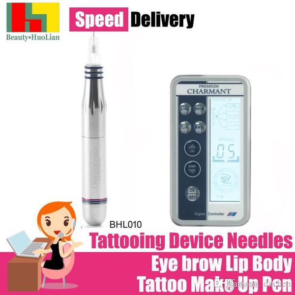 2018 new model Digital Makeup Tattoo Kit Electric Permanent Makeup Machine For Eyebrow Lip Body Tattoo Make Up Pen Tattooing Device Needles