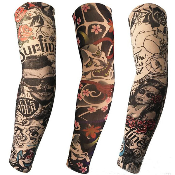 Tatyking Tattoo Sleeve New Wholesale Sunscreen UV Protection Ice Tattoo Set Sleeve Arm Set Large Flower Arm