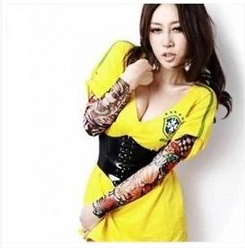 Sexy Tattoo Sleeves Arm Ice Silk Summer Driving Prevented Bask In Cuff Arm Sleeve Cycling Arm Guard