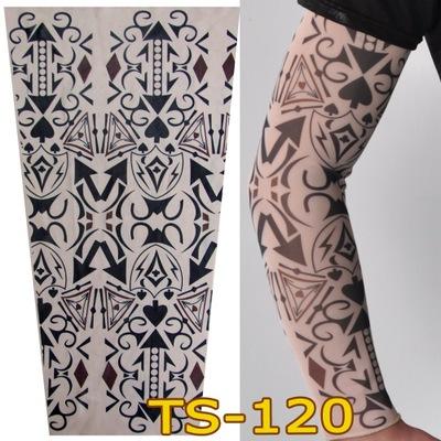 Outdoor Sports Personality Tattoo Sleeve Flower Arm Tattoo Green Polyester Sunscreen Sleeve Arm Guard Riding Ice Silk Sleeve