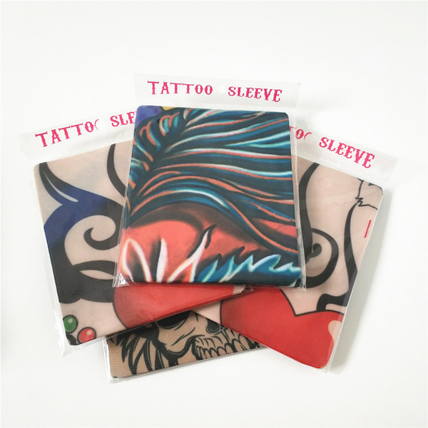 Fake Temporary Tattoo Sleeves Designs Body Arm Stockings Tatoo for Cool Men Women tiger skeleton lion snake ect