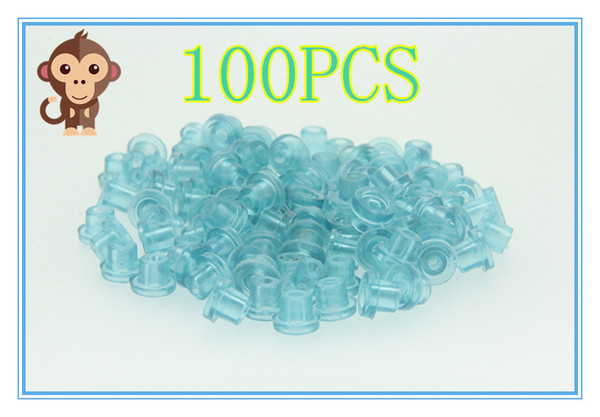 100PCS Soft Blue Color T Type Tattoo Needle Pad Grommet For Needle Machine Supply 2100408-6