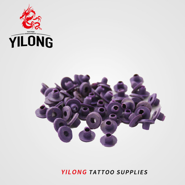 100PCS Soft Purple Color T Type Tattoo Needle Pad Grommet For Needle Machine Supply 2100407-4