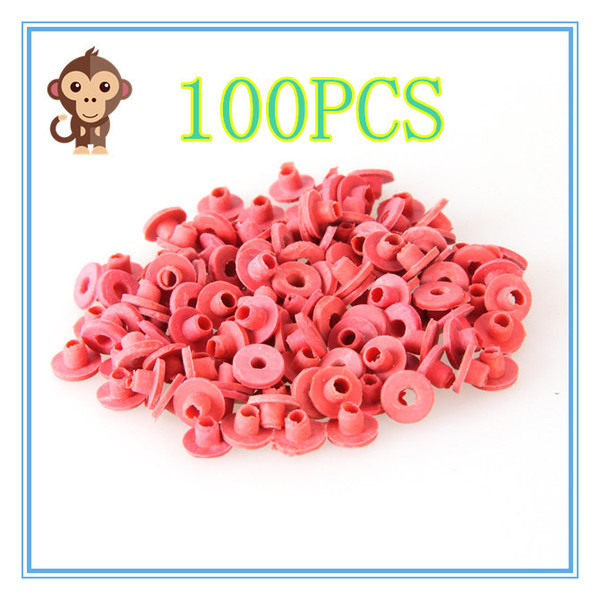 100PCS Soft Red Color Tattoo Needle Pad Grommet For Needle Machine Supply 2100407-6