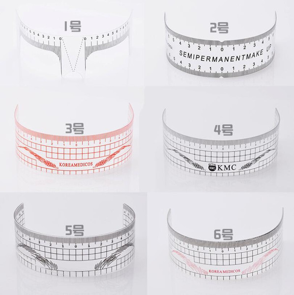 10Pcs Plastic Standard Eyebrow Tattoo Stencils High Quality Permanent Makeup Microblading Ruler Used Beginner