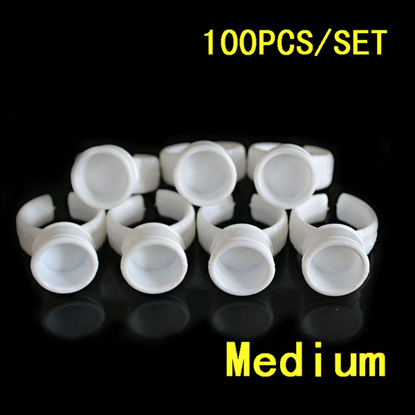 100pcs/lot Disposable tattoo middle ink cup plastic tattoo ink cup permanent makeup eyebrow lips pigmet