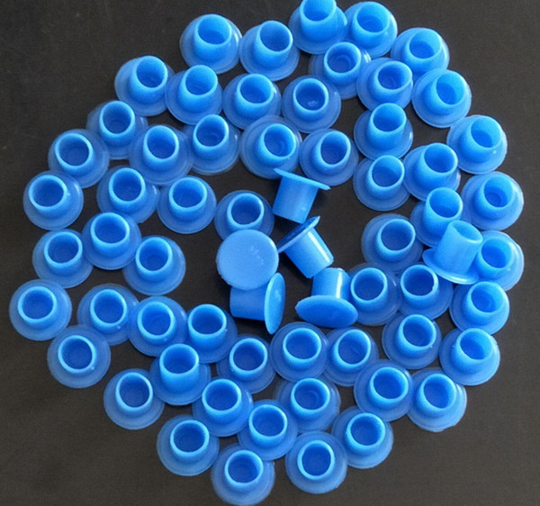 New Arrival Wholesale-Blue TATTOO INK CUPS Caps Pigment Supplies Small Size Tattoo Supplies For Machine Kits 1000pcs