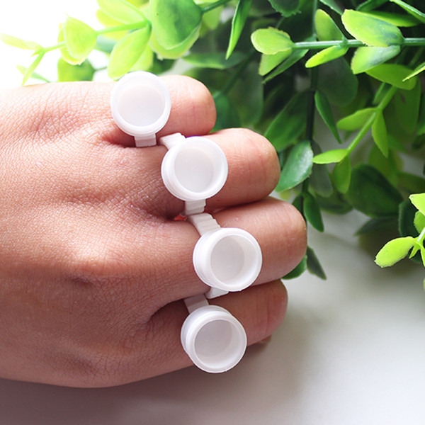 100pcs Medium Permanent Makeup Disposable Finger Easy Ring Ink Holders/Cups Tattoo Accessories Easy To Wear And Fixed