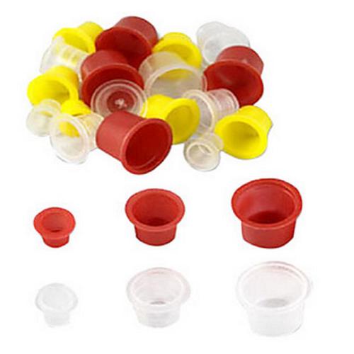 BaseKey 300 Pcs Mixed Tattoo Ink Cups (Small Medium Large) Random Color