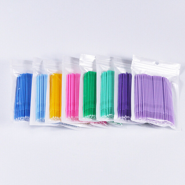 500PCS Disposable MicroBrush Eyelash Extension Tools 3 Size S M L Individual Lash Removing Tools And Dental coated sticks