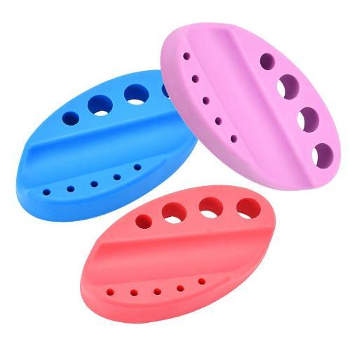 Tattoo Ink Cup Cap Holder Permanent Makeup Tattoo Accessories Pigment Stand Holder Oval Durable Silicone 3 Available Color