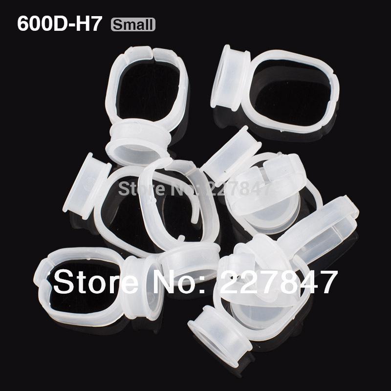 Wholesale-JM600D-H7 10pcs/lot Disposable Glue Permanent Makeup Ring Tattoo Ink Pigments Holder Rings Container/Cup Small Size