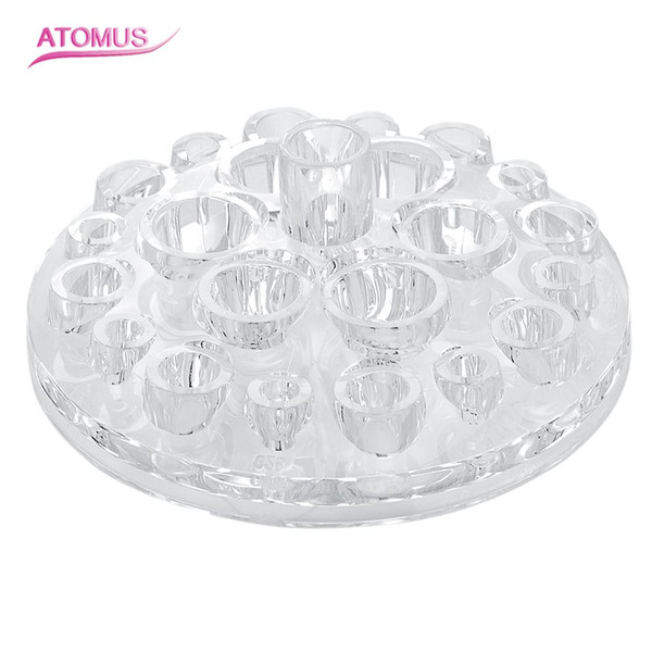 Acrylic Tattoo Ink Cup Tattoo Pigment Clear Holder Stand Clear Round Pigment Stand For Permanent Makeup Accessories