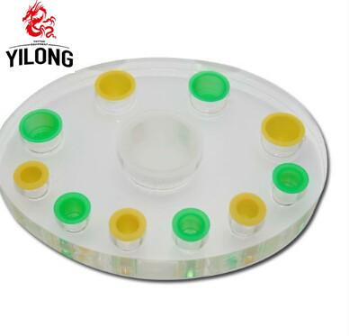 YILONG Round Acrylic Tattoo Ink Cup Holder Suply For Tattoo Gun Needle Ink Tips Grips Kits Tattoo & Body Art Free Shipping