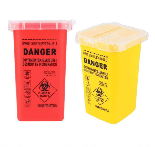 Tattoo Medical Plastic Sharps Container Biohazard Needle Disposal Waste Box For Tattoo Supplies And All Professional Artist