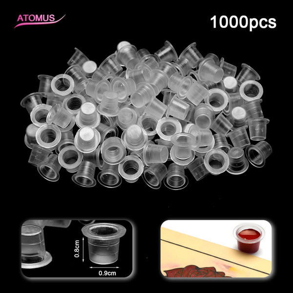 Small Size Tattoo Ink Cups Caps Supply Professional Permanent Tattooing Accessory For Tattoo Machine Plastic Profession Colors Cup