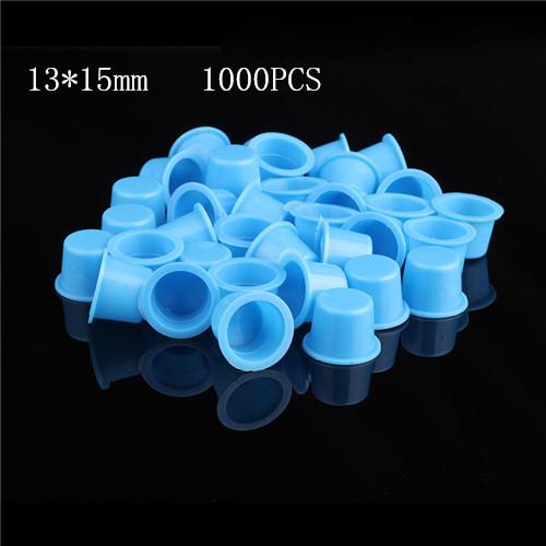 YILONG 1000pcs Plastic 13*15mm Clear Large Size Permanent Makeup Tattoo Ink Cups Pigment Caps Tattoo Accessories Supply Free Shipping