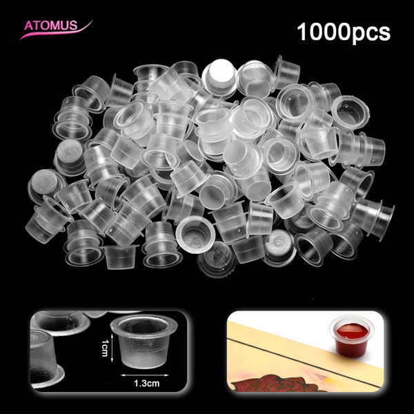 1000pcs Medium Size Tattoo Ink Cups Caps Supply Professional Permanent Tattooing Accessory For Tattoo Machine Plastic Profession Colors Cup