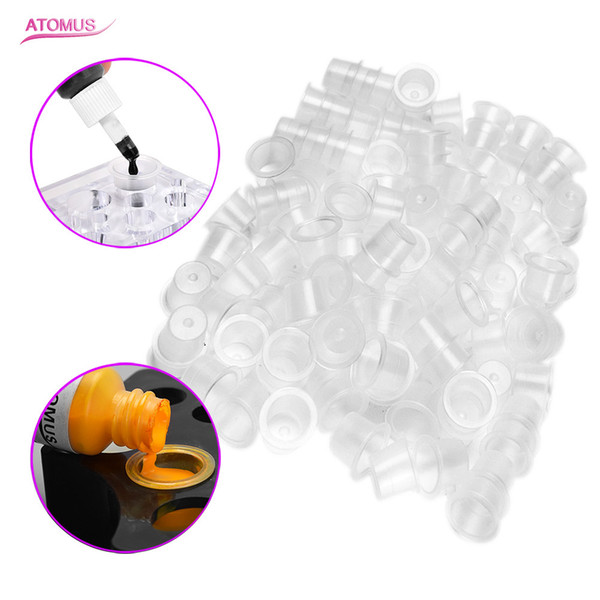 1000 Pcs Medium Tattoo Supplies Plastic Tattoo Ink Cups Caps Pots Pigment Supplies Professional Permanent Tattooing Accessories