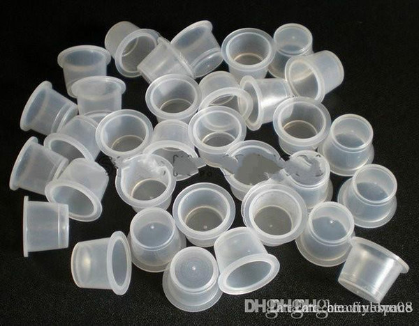 1000Pcs 8*10 Plastic Tattoo Ink Cups For Permanent Tattoo Makeup Eyebrow Makeup Pigment Container Caps Disposable Accessories