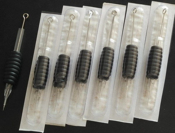 Hot Sell Black White 1RL Retail Disposable Tattoo Needle Tubes Grips & Tips Of Discount Tattooing 19MM 40Pcs