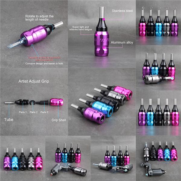 Adjustable Tattoo Aluminum Alloy Machine Grip Tubes Tool For Cartridge Needles Tips Supply