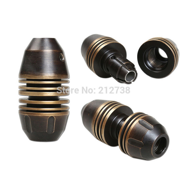 Wholesale- Professional Brass Self-lock Tattoo Grip Tattoo Supply Auto Lock Grip For Tattoo Machine Free Shipping