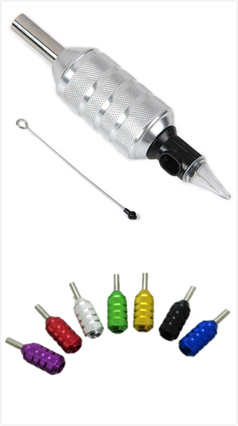 Professional Silver Aluminium Alloy Cartridge Tattoo Grip For Needle Cartridges Supply