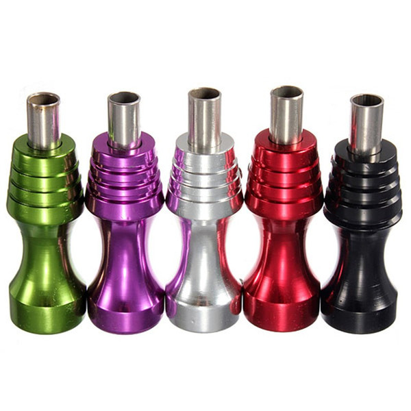 1Pcs 20MM Pro Aluminum Alloy Tattoo Grip With Back Tattoo Machine Supplies Handle Gun Tube Random Color