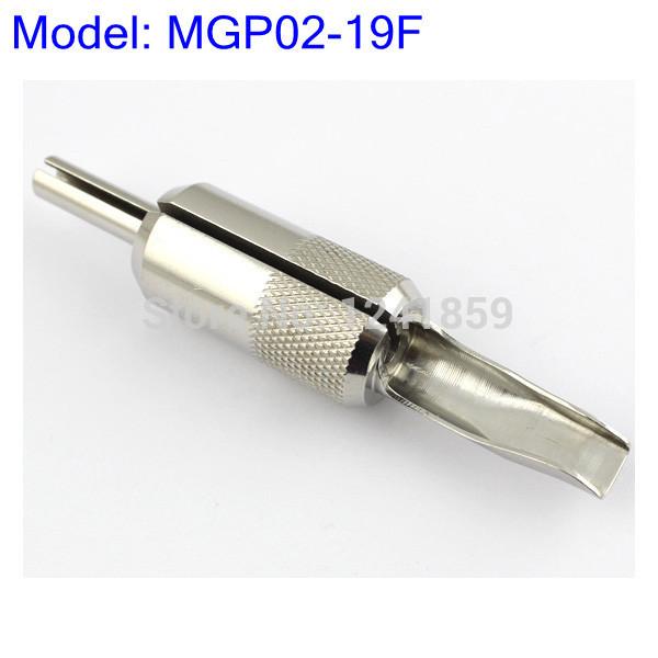 Wholesale- 22mm FT19 Stainless Steel Tattoo Flat Magnum Grip Tube With Flat Magnum 19 Tip Supply MGP02-19F#