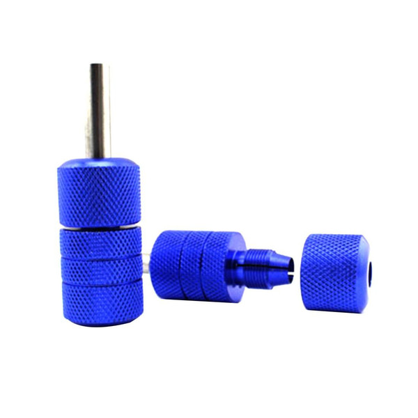 New Arrival 25x50mm Self-lock Blue Tattoo Grip Fashion Alloy Knurled Tattoo Grip For Tattoo Machine Tool