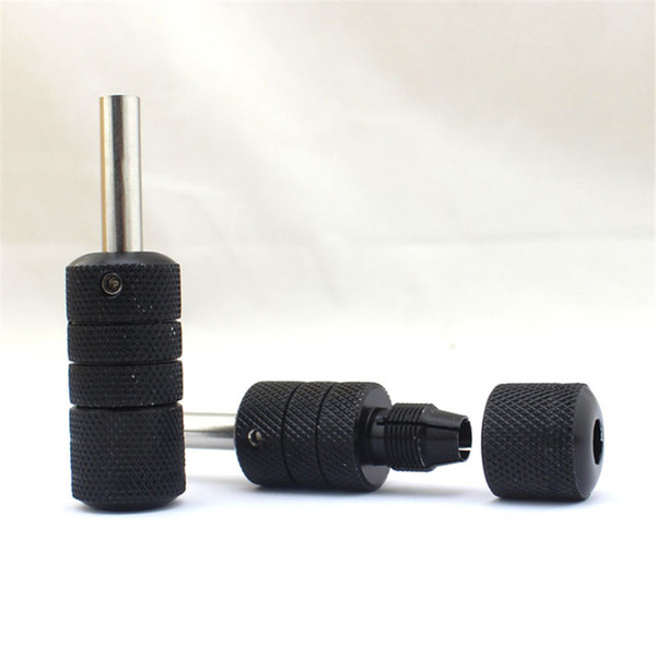 Discount 5Pcs/Lot 25mm Size Aluminum Auto Lock BLACK Color Tattoo Grips For Tattoo Machine Supply Free Shipping