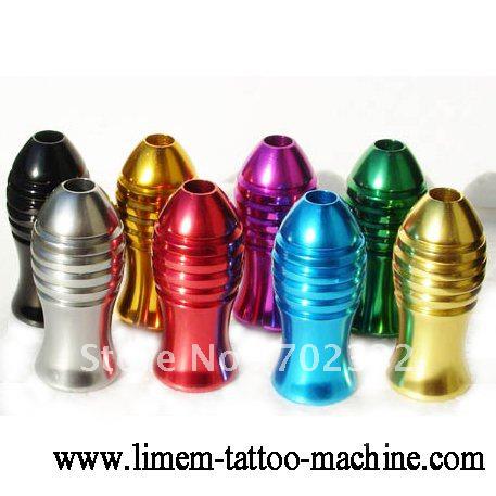 Wholesale-8pcs Aluminum Alloy Tattoo Grip with Back Stems Free shipping