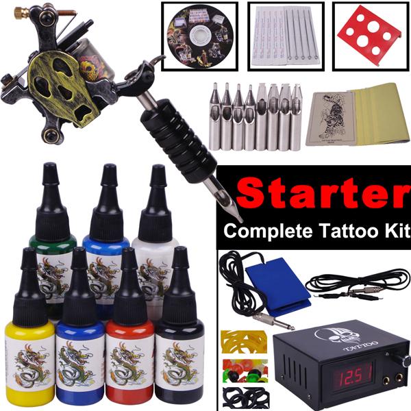 permanent makeup machine kit complete tattoo tool equipment Body Art high quality tattoo ink 1 machine