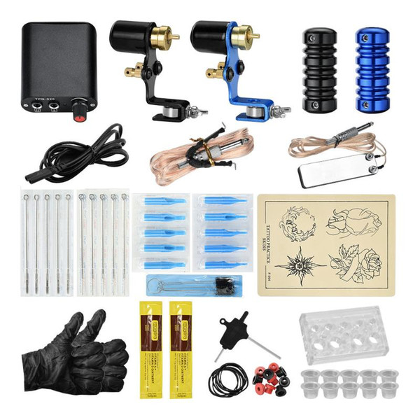 1 Set Professional Tattoo Kit Completed Exquisite Workmanship Tattoo Kit Equipment Machine Power Equipment Supplies 2019