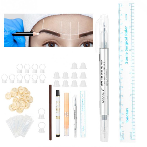 Microblading Kit Eyebrow Makeup Fog Eyebrow Tattoo Pen for Tattoo Beginner With positioning Needle Blade Ink Ring