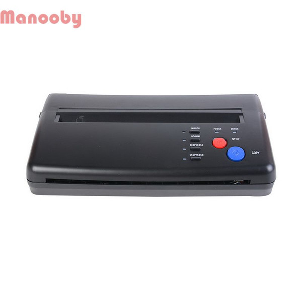 Manooby Tattoo Transfer Machine Drawing Copier Printer Thermal Template Maker Tattoo Permanent Paper Transfer Power Machine Art