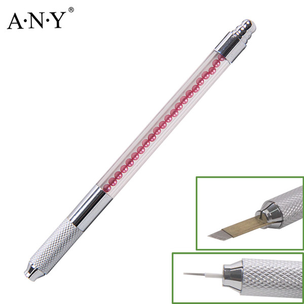 Wholesale- ANY 2016 Free Shipping 10 Pcs/ lot Disposable Microblading Permanent Eyebrow Manual Tattoo Machine Pen