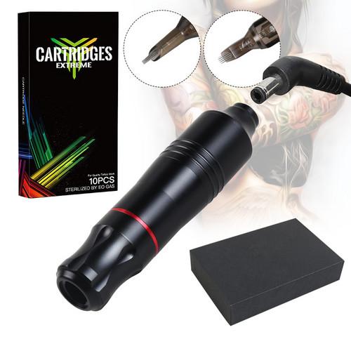 Tattoo Pen Kit Rotary Tattoo Pen Set Aluminum Alloy Frame DC Connection 10 Needles D3053-1