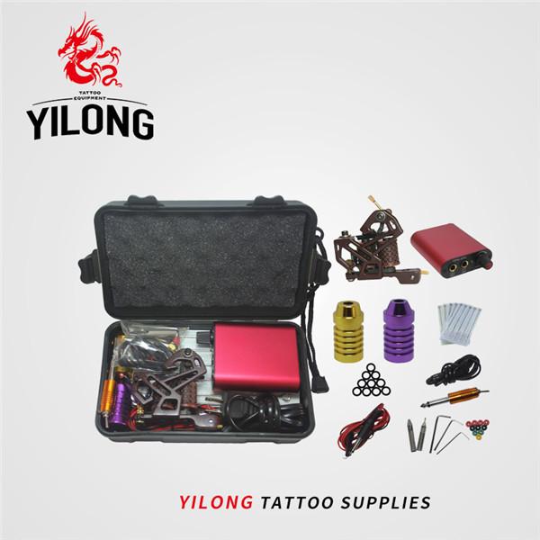 Professional Complete Tattoo Machine Kit Power Supply 1pcs Machine Guns Shader Liner Tattoo Machine Set Free Shipping