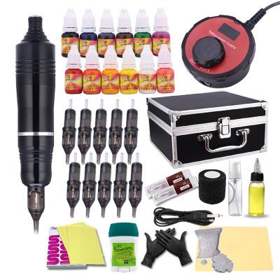Professional Tattoo Kits Supplies Pen Gun Machines for Free Shipping Tattoo Beginners Needles Inks Power Supply