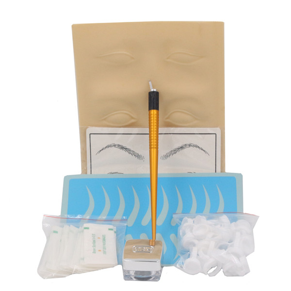 Wholesale-1 set high quality permanent makeup eyebrow microblading kit accesories professional for eyebrow tattoo learner free shipping